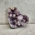 Hand-carved heart of violet amethyst