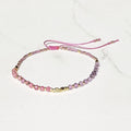 Aura adjustable bracelet in amethyst and pink tourmaline