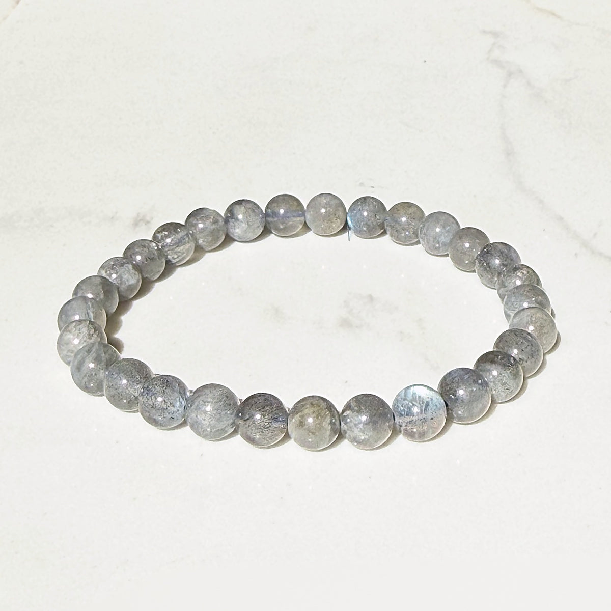 Eclipse stretch bracelet in labradorite