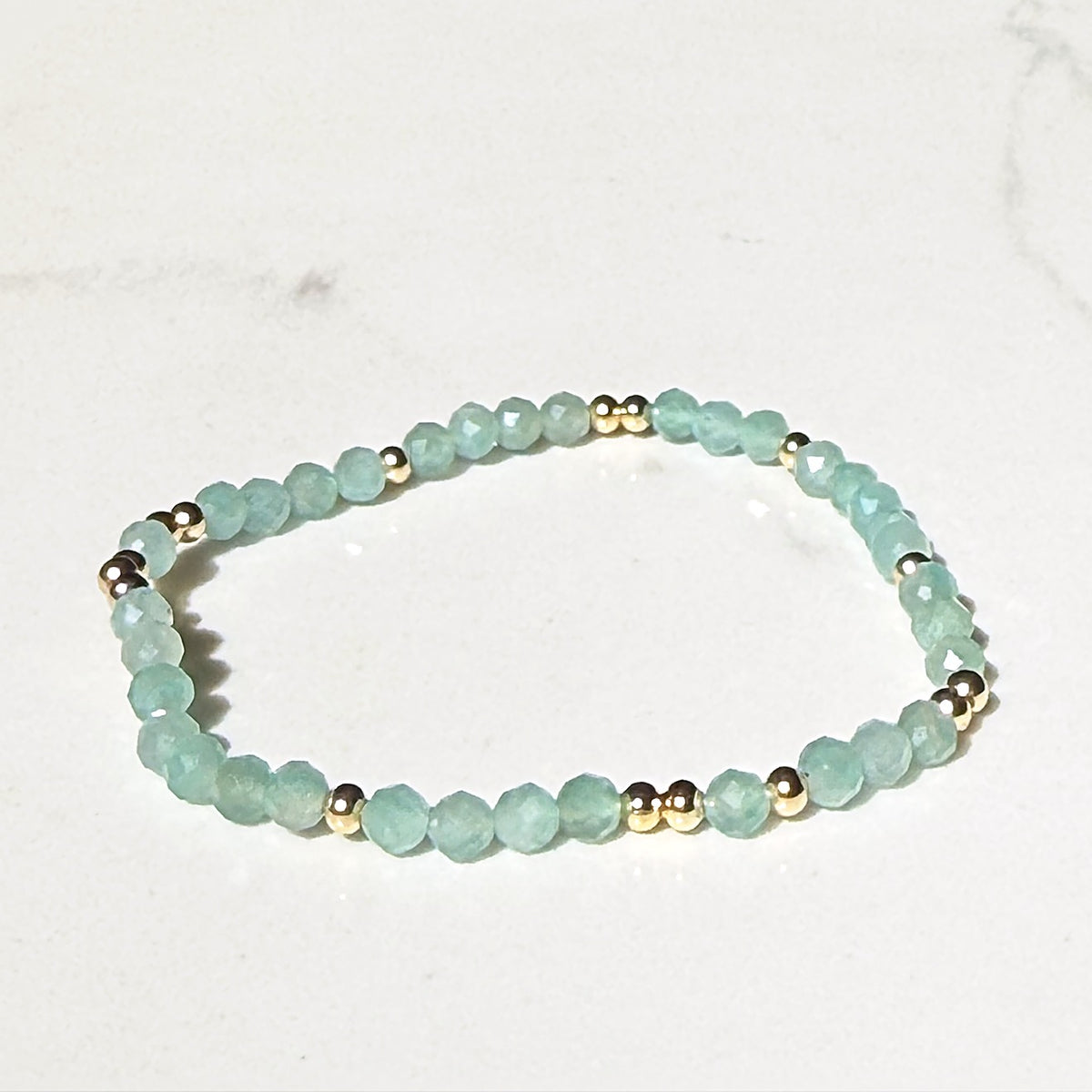 Flow stretch bracelet in amazonite