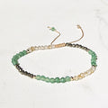 Fortune adjustable bracelet in citrine, pyrite and aventurine