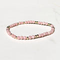 Kind stretch bracelet in pink calcite