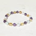 Radiance stretch bracelet in aquamarine, amethyst and citrine