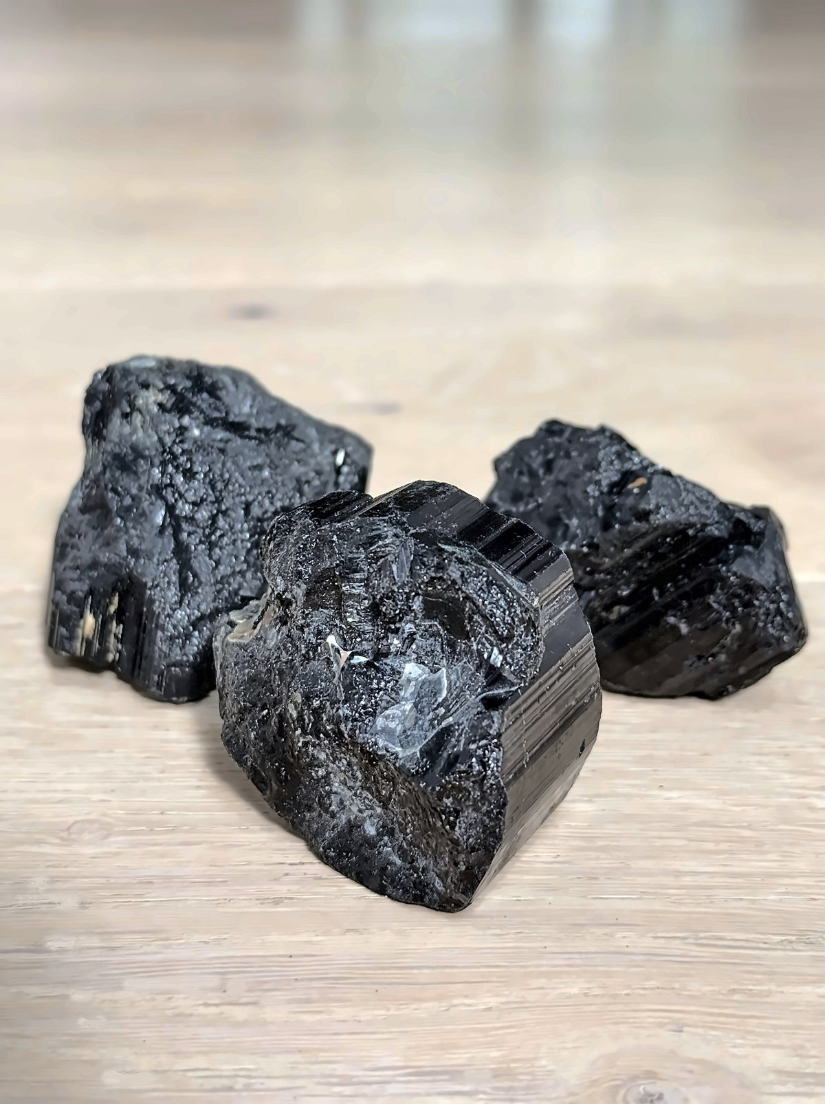 Raw black tourmaline