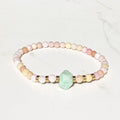 Seraphine stretch bracelet in pink opal and amazonite
