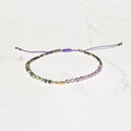 Vibe adjustable bracelet in amethyst and turquoise