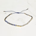 Vision adjustable bracelet in labradorite and lapis lazuli